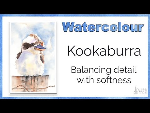 Watercolor Kookaburra // Balancing detail wth softness