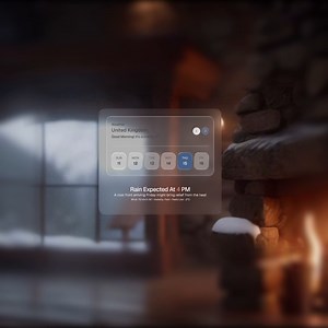 Severe Weather App UI: Arctic Cyclone Mode