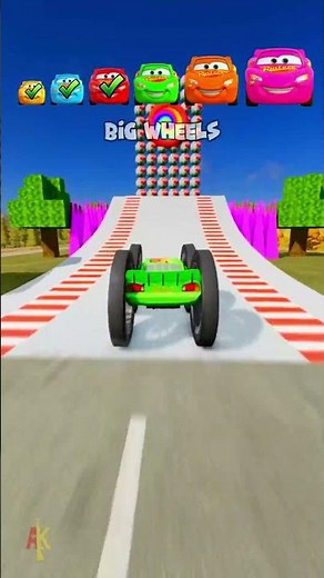 🌈Tiny Car Jump the Ball World Cup 2026 Portal… and GROWS to IMPOSSIBLE SIZE!🌈#shorts #beamngdrive