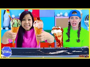 Conveyor Belt CHALLENGE! How to Make ICE CREAM!