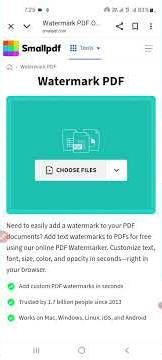 How to apply watermark to any PDF file online in Mobile?