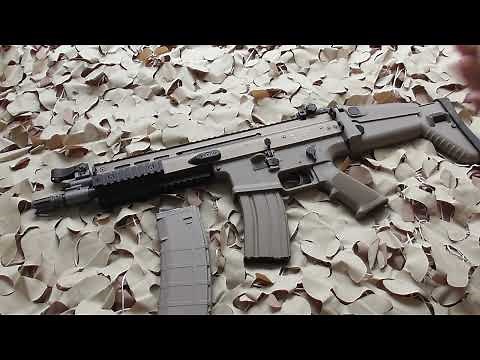 WE FN SCAR - L ( MK - L ) open bolt TAN gas GBB NEW & chrono.