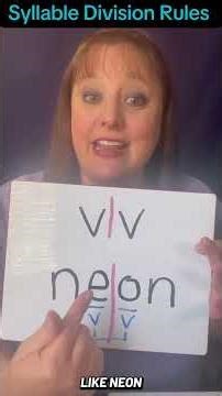 These are the 4 syllable division rules I teach my learners. #syllables #syllabledivision