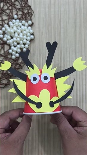 monster craft ideas for kids/ paper monster craft #craft #papercraft #cartoon #kids #shorts #viral