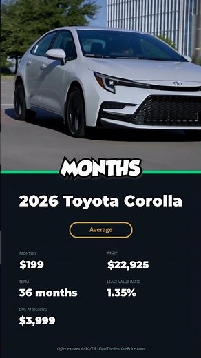 [June 2026] Only 2 Car Leases Under $200 Right Now: Here's the Good One
