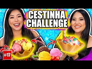 CHALLENGE ICE CREAM IN A CONE #endofyearblog | Sisters' blog