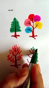 1.3K views | How to draw Trees //Different types of trees drawing #trees #drawing #fbreelsfypシ゚ #highlightseveryone #foryoupageシ | AH ART | Facebook