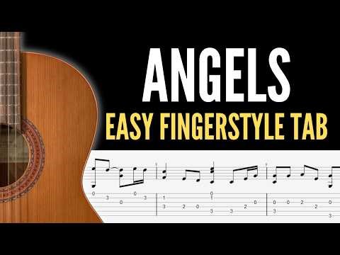 Angels Fingerstyle Tab | Easy Guitar Arrangement (Robbie Williams)