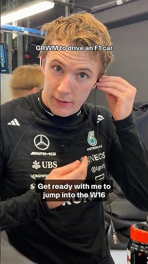 Get ready with Fred for a day in the W16 😁 #f1 #formula1 #mercedesf1