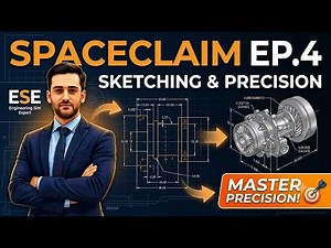 ANSYS SpaceClaim Tutorial for Beginners | Episode 4: Sketching & Precise 3D Modeling