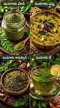🌿మునగాకుతో 4 అద్భుతమైన weight lose రెసిపీలు |Healthy Telugu Recipes #shortsfeed #cookingtips #viral