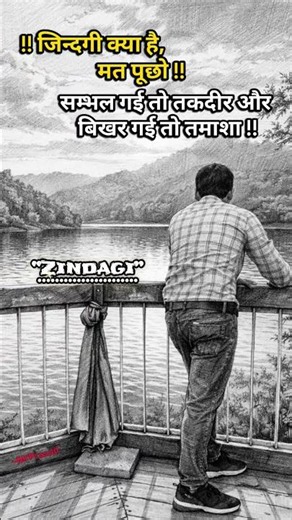 Zindagi Kya Hai ? 🧐 | True Lines About Life 💯 | #shorts #inspiration #lifelessons #quotes