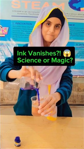 The Mystery of Oxidation: Why Blue Ink Turns White Instantly? 🔬 #ScienceShorts #STEAM