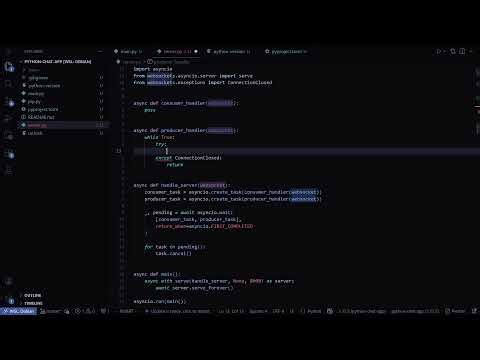 Live Coding - Terminal Chat Application in python | Part 2