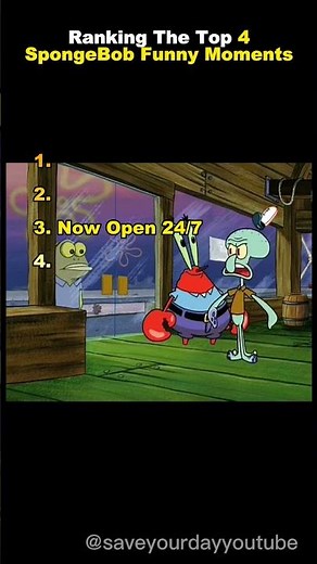 Ranking The Top 4 SpongeBob Funny Moments