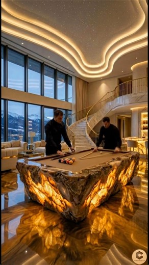 Custom Stone Pool Table Installation Process #pooltable #luxury #homedecor