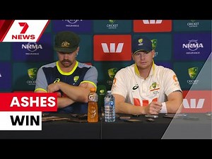 Press conference: Steve Smith and Travis Head speak after Australia wins opening Ashes Test | 7NEWS