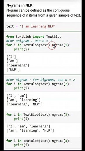 N-grams in NLP #shorts #nlp #python #trending