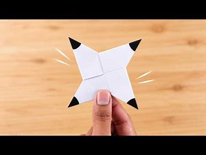 DIY - How to make a Ninja Star Shuriken from ONE sheet of A4 Paper