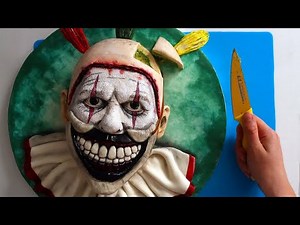 American Horror Story CAKE! Hyper Realistic Twisty The Clown Halloween Cake | Halloween DIY 2023