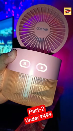 Portable Mini Table Fan with Mist Humidify 💫 | #shorts #review #usb