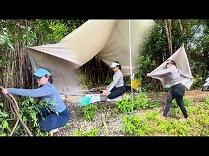 I camped alone to find food at a wild pond