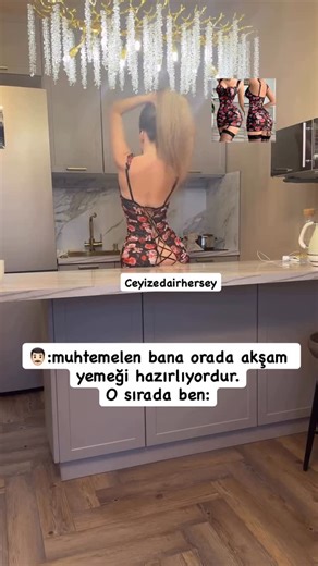 ÇEYİZ • PİJAMA & İÇ GİYİM on Instagram: "🍝 ‘O mutfakta kesin yemek yapıyor’ diyenlere duyurulur… Yemek değil, akılları baştan alıyor! 🔥 Arkası ip detaylı gecelik; tanga + file çorap da HEDİYE! 💃🏻✨ S – M – L – XL beden seçenekleriy 🎁 İçinden sürpriz çıkan paketlerimiz hızla tükeniyor! 🚚 Gizli paket – hızlı kargo Mutfağı değil ama kalpleri ısıtacak bir gecelik arıyorsan, doğru yerdesin 😉"