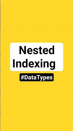 Nested Indexing 😱😱 (Data Types)😀😀 #python #coding #challenge