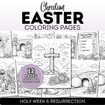 Christian Easter Coloring Pages for Kids | Holy Week & Resurrection Sheets