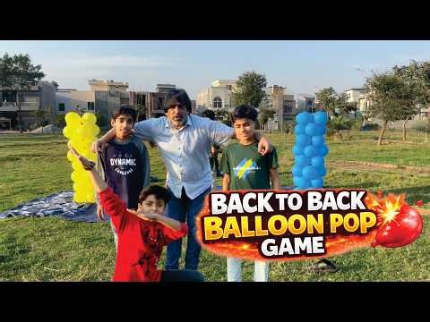 Back to Back Balloon Pop Game | Kids Fun Challenge | Who Will Pop First? 🎈😄