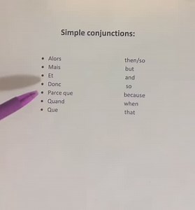 Simple conjunctions made easy ✨ Learn how to connect your ideas in French with simple words 🇫🇷 Small words, big difference! Save this post ✨🇫🇷 #LearnFrench #FrenchGrammar #FrenchConjunctions #SimpleFrench | Learnfrench.withmarie