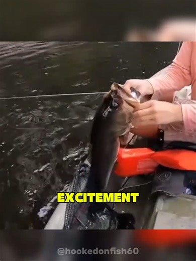 Hooked a Monster Fish While Chatting with His Wife