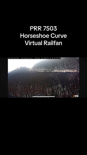 Amtrack 42 and PRR 7503 going around Horseshoe Curve. Video by Virtual Railfan.