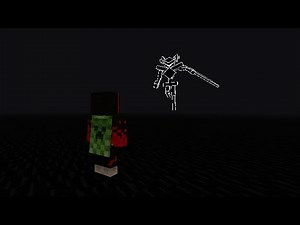 Fighting the roaring knight in Minecraft