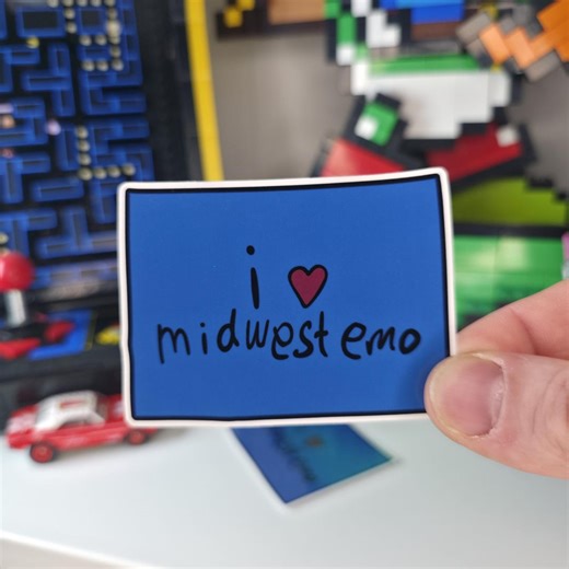 Wyoming State Outline Sticker - I Heart Midwest Emo - 3" Glossy Vinyl - Etsy