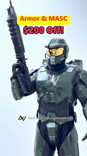 Buy the Best HTV MC Armor Suit MA5C and Save $200! Purchase link https://checkout.buyfullbodyarmors.com/wearable-htv-mc-armor-suit-26/ #halo #masterchief #halloween #props #comiccon | Full Body Armors - Replica Costume Shop