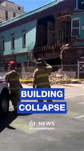 Building partially collapses in Albuquerque caught on camera