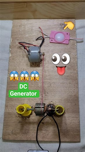 Light glow in DC motor generator 😱