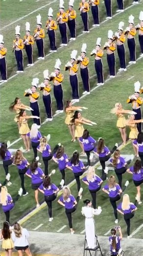 LSU Alumni BAND #goldengirl #goldenband #halftimeshow #majorette #lsu #short @places.letsgeaux.6668