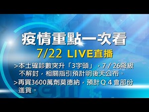 7/22全台防疫記者會《重點總整理》｜疫情重點一次看｜三立新聞網 SETN.com