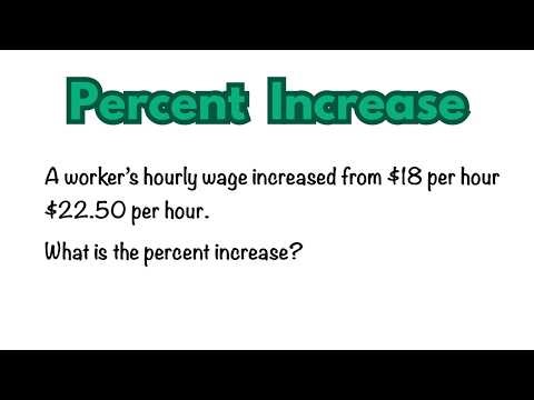 Percent Increase Word Problem (Pay Raise Example) | $18 to $22.50