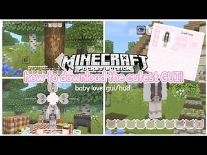 ᥫ᭡ Minecraft PE/BE ˚⊹ how to download the cute GUI that i use 𐙚 baby love GUI/HUD 🎀🍡🤏🏻