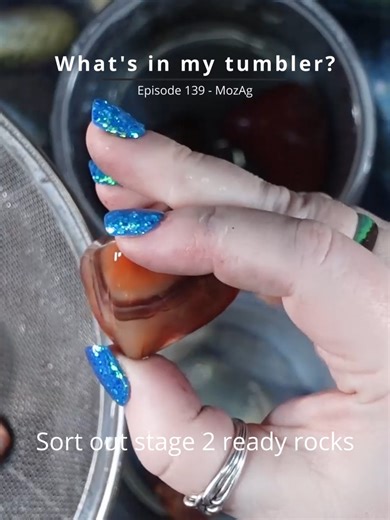 Mozag Mozambique Agate Tumbler Stage 1 Process