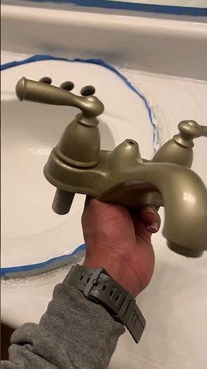 How To Spray Paint Bathroom Faucets!