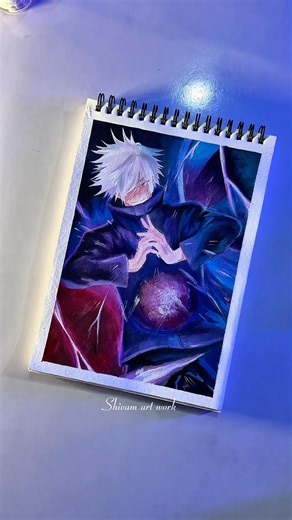 Shivam art W 😚‼️ gojo Day 2 #ytshorts #art #anime