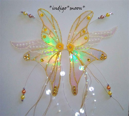OOAK Gorgeous Handmade Sparkly Iridescent Fantasy Fairy Wings for Dolls - Etsy UK
