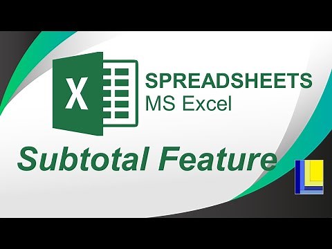 MS Excel | Subtotal Feature