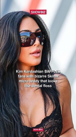 Kim Kardashian BAFFLES fans with bizarre Skims ‘micro teddy’ that ‘looks like dental floss’ #shorts