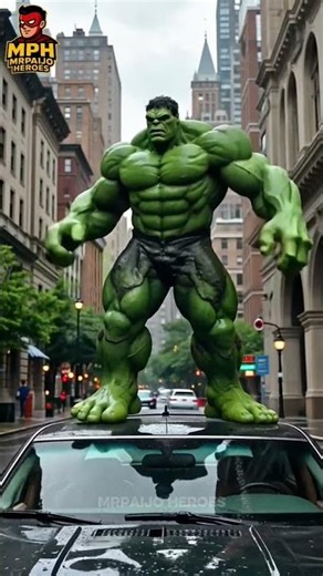 Hulk Jumps on the Car! Crazy Power Scene | MrPaijo Heroes
