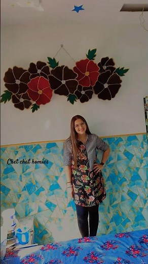 Part-4 Bedroom Makeover DIY wall decor #diy #walldecor #roommakeover #shorts #youtubeshorts #viral